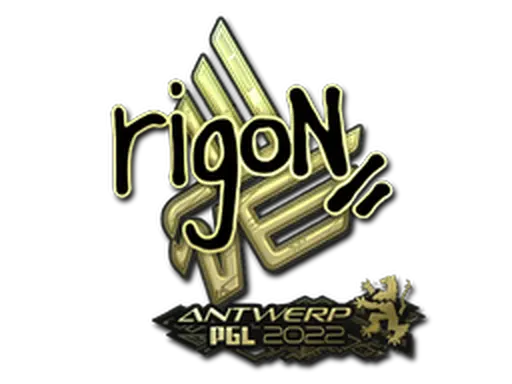 Sticker | rigoN (Gold) | Antwerp 2022