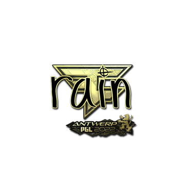 Sticker | rain (Gold) | Antwerp 2022