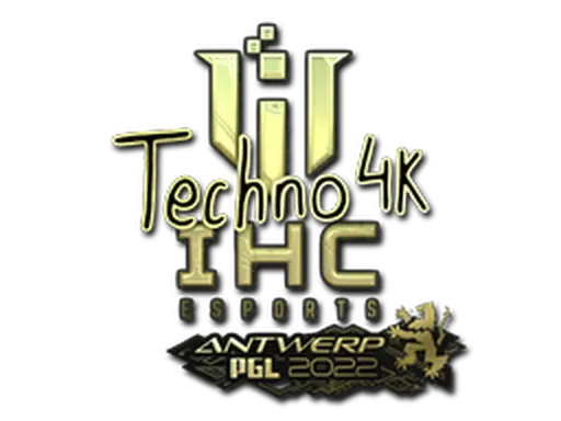 Sticker | Techno4K (Gold) | Antwerp 2022