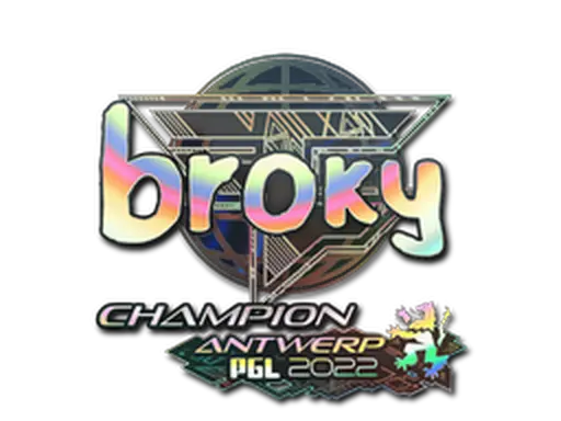 Sticker | broky (Holo, Champion) | Antwerp 2022