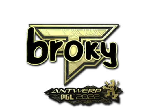 Sticker | broky (Gold) | Antwerp 2022