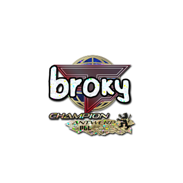 Sticker | broky (Glitter, Champion) | Antwerp 2022