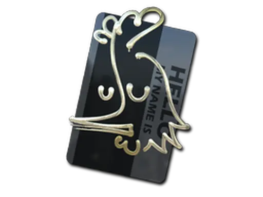 Sticker | Hello AK-47 (Gold)