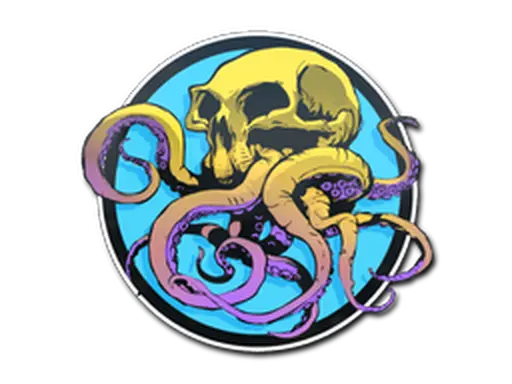 Sticker | Sunset Ocean Tentaskull