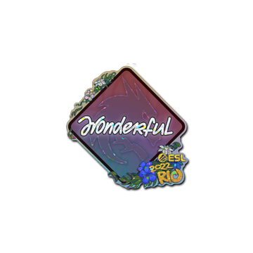 Sticker | w0nderful (Glitter) | Rio 2022