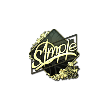 Sticker | s1mple (Gold) | Rio 2022