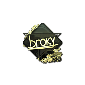 Sticker | broky (Gold) | Rio 2022