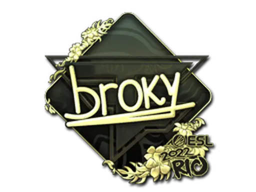 Sticker | broky (Gold) | Rio 2022