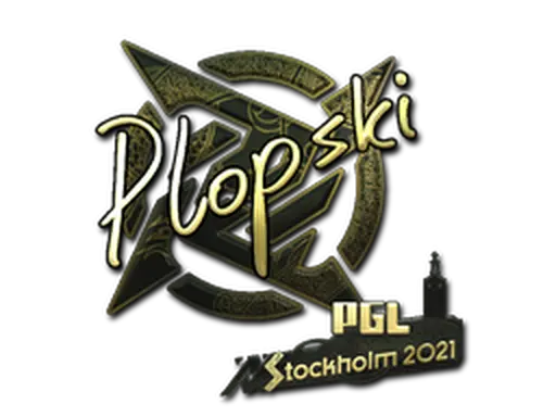 Sticker | Plopski (Gold) | Stockholm 2021