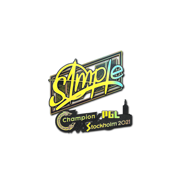 Sticker | s1mple (Holo) | Stockholm 2021