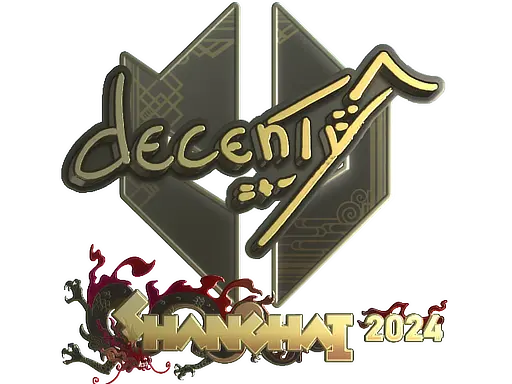Sticker | decenty (Gold) | Shanghai 2024