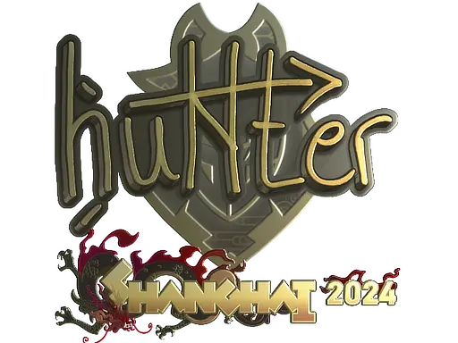Sticker | huNter- (Gold) | Shanghai 2024