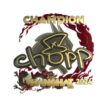 Sticker | chopper (Gold, Champion) | Shanghai 2024
