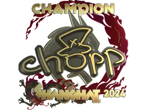 Sticker | chopper (Gold, Champion) | Shanghai 2024