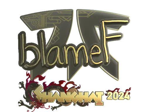 Sticker | blameF (Gold) | Shanghai 2024