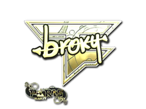 Sticker | broky (Gold) | Paris 2023