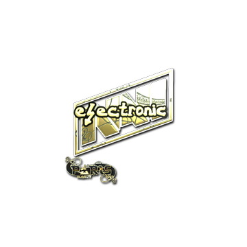 Sticker | electronic (Gold) | Paris 2023
