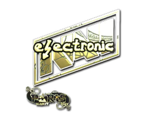 Sticker | electronic (Gold) | Paris 2023