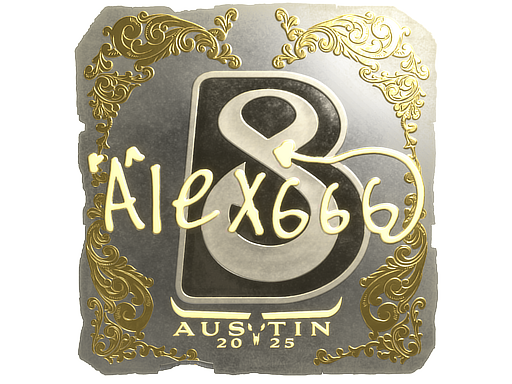 Sticker | alex666 (Gold) | Austin 2025 image