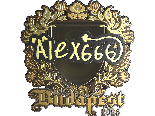 Sticker | alex666 (Gold) | Budapest 2025 image