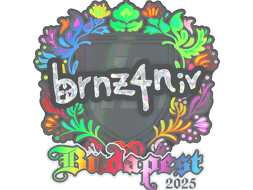 Sticker | brnz4n (Holo) | Budapest 2025 image