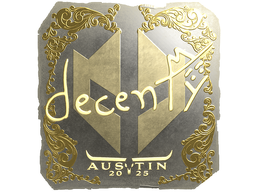 Sticker | decenty (Gold) | Austin 2025 image