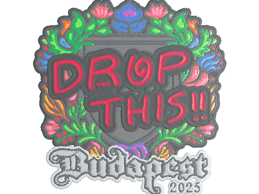 Sticker | drop (Embroidered) | Budapest 2025 image