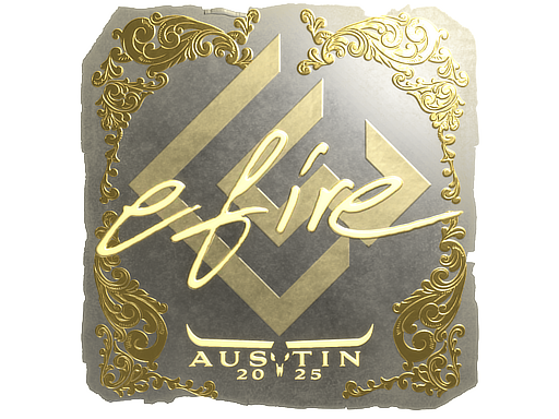 Sticker | efire (Gold) | Austin 2025 image