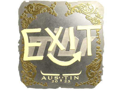 Sticker | exit (Gold) | Austin 2025 image