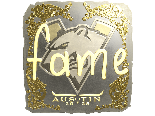 Sticker | fame (Gold) | Austin 2025 image