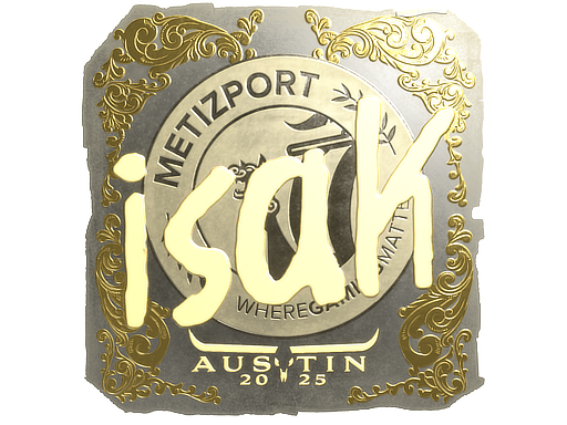 Sticker | isak (Gold) | Austin 2025 image