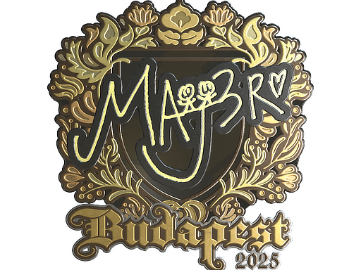 Sticker | MAJ3R (Gold) | Budapest 2025 image