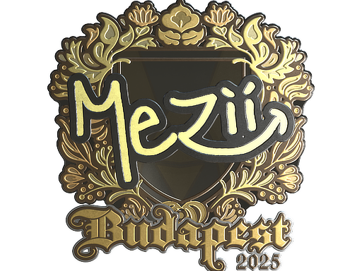Sticker | mezii (Gold) | Budapest 2025 image
