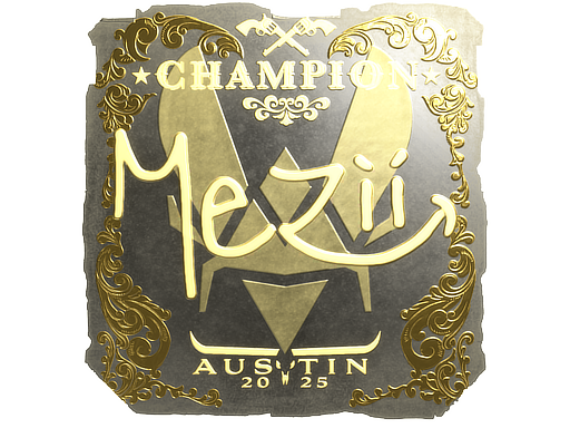 Sticker | mezii (Gold, Champion) | Austin 2025 image