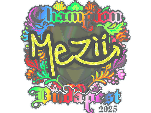Sticker | mezii (Holo, Champion) | Budapest 2025 image