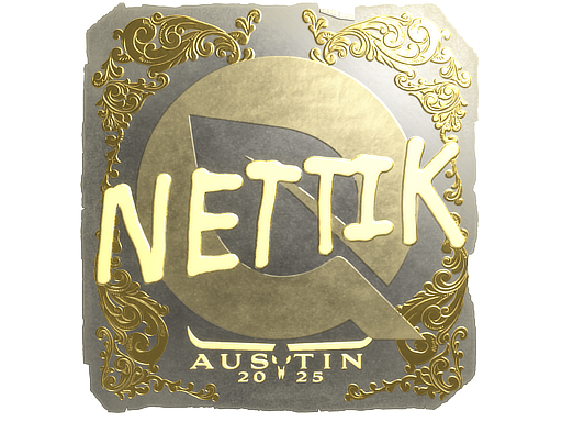 Sticker | nettik (Gold) | Austin 2025 image