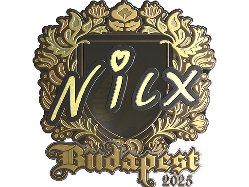 Sticker | nicx (Gold) | Budapest 2025 image