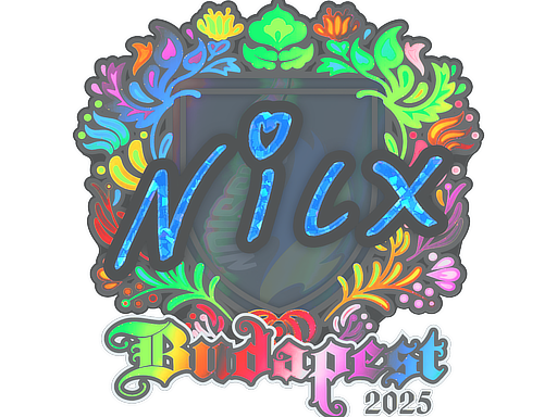 Sticker | nicx (Holo) | Budapest 2025 image