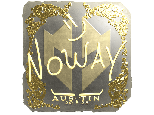 Sticker | noway (Gold) | Austin 2025 image