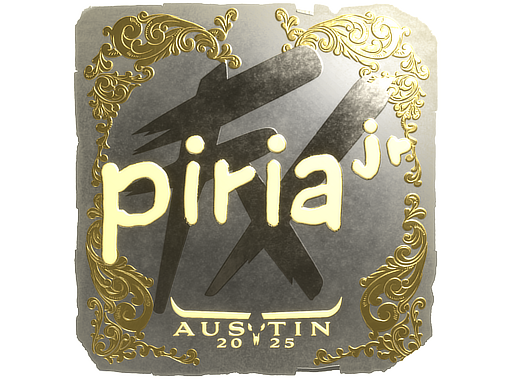 Sticker | piriajr (Gold) | Austin 2025 image