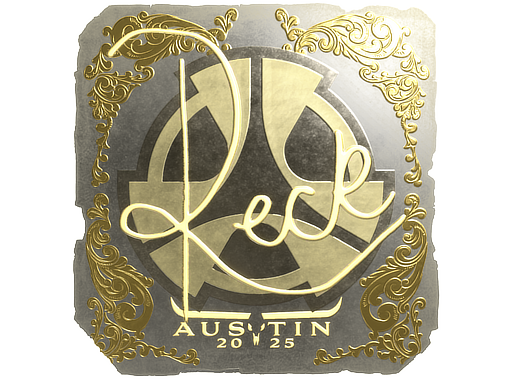 Sticker | reck (Gold) | Austin 2025 image