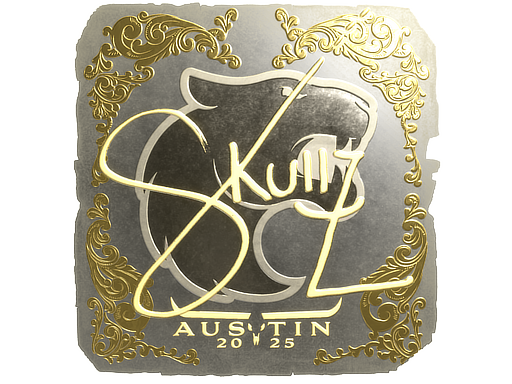 Sticker | skullz (Gold) | Austin 2025 image