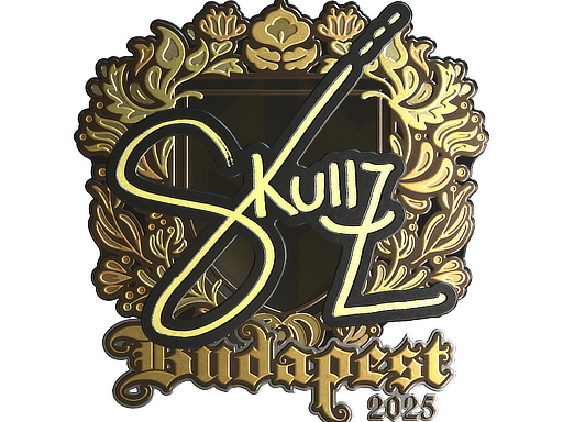 Sticker | skullz (Gold) | Budapest 2025 image