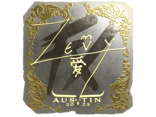 Sticker | zevy (Gold) | Austin 2025 image