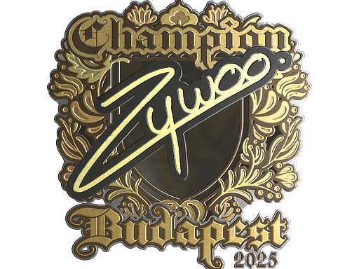 Sticker | ZywOo (Gold, Champion) | Budapest 2025 image