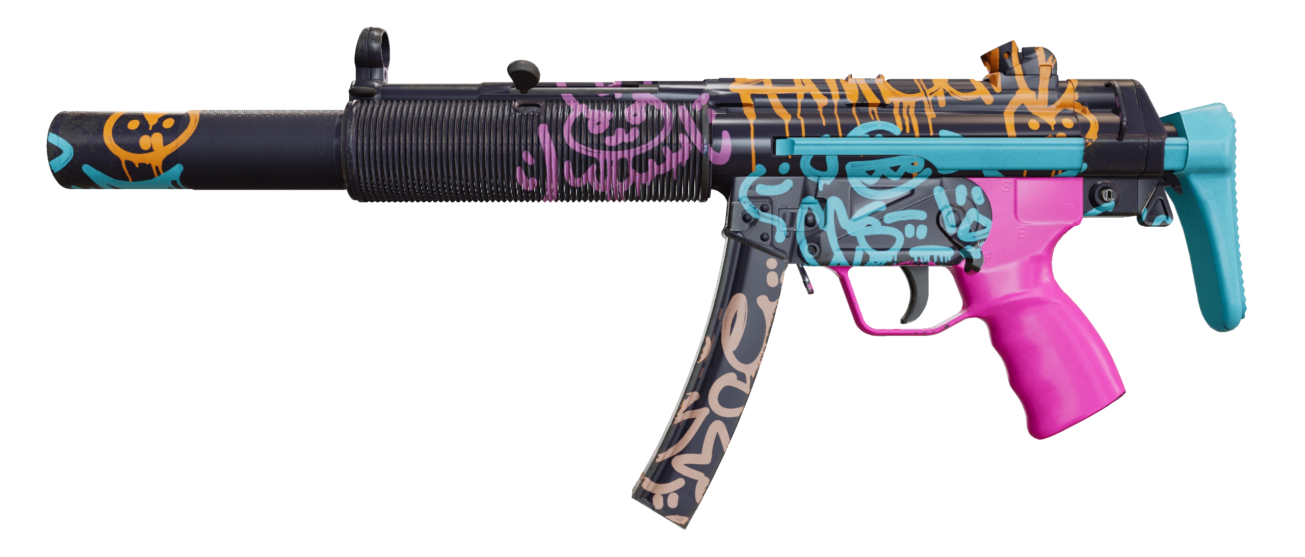 MP5-SD | Neon Squeezer Field-Tested front screenshot
