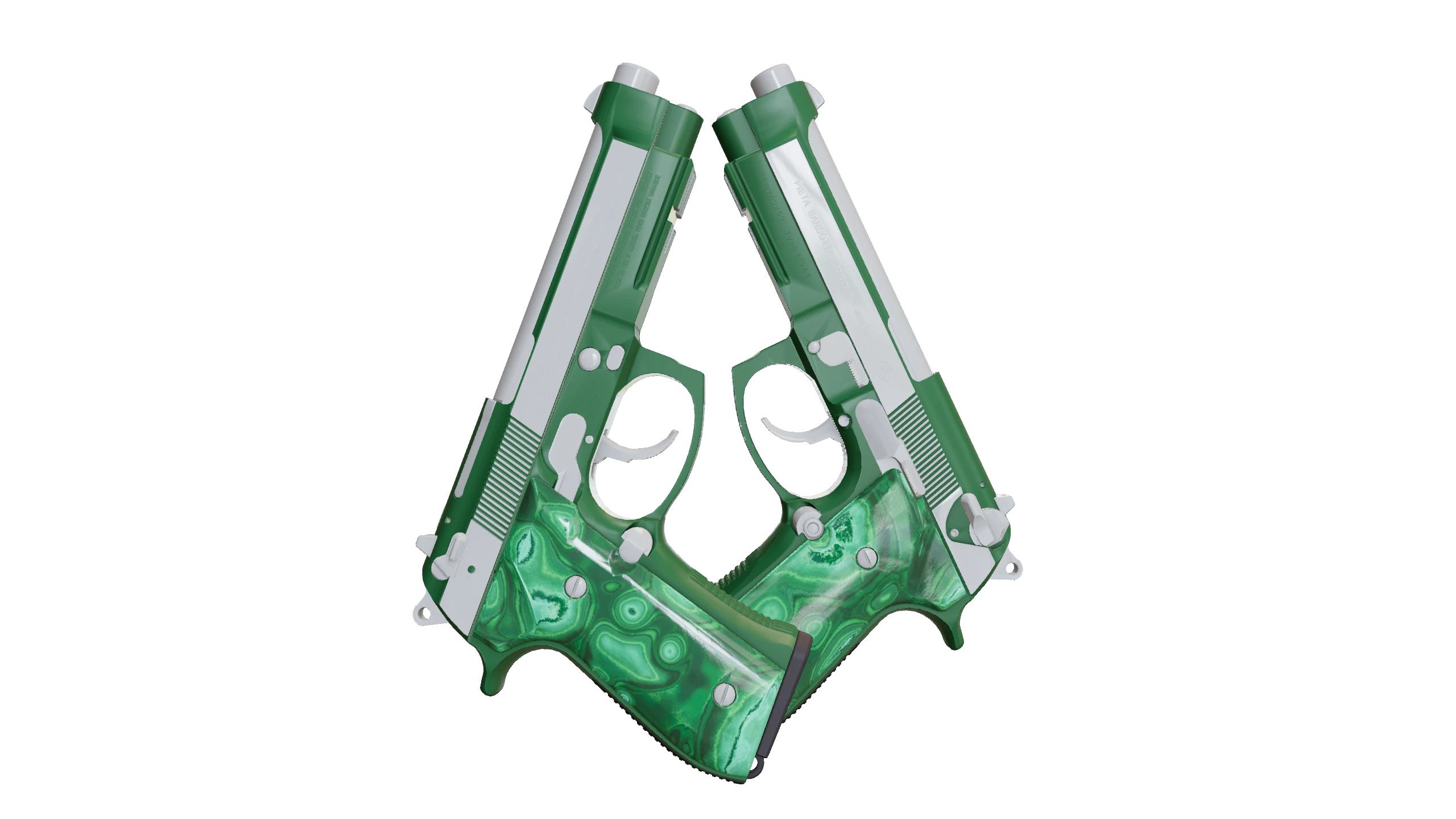 Dual Berettas | Polished Malachite Factory New front screenshot