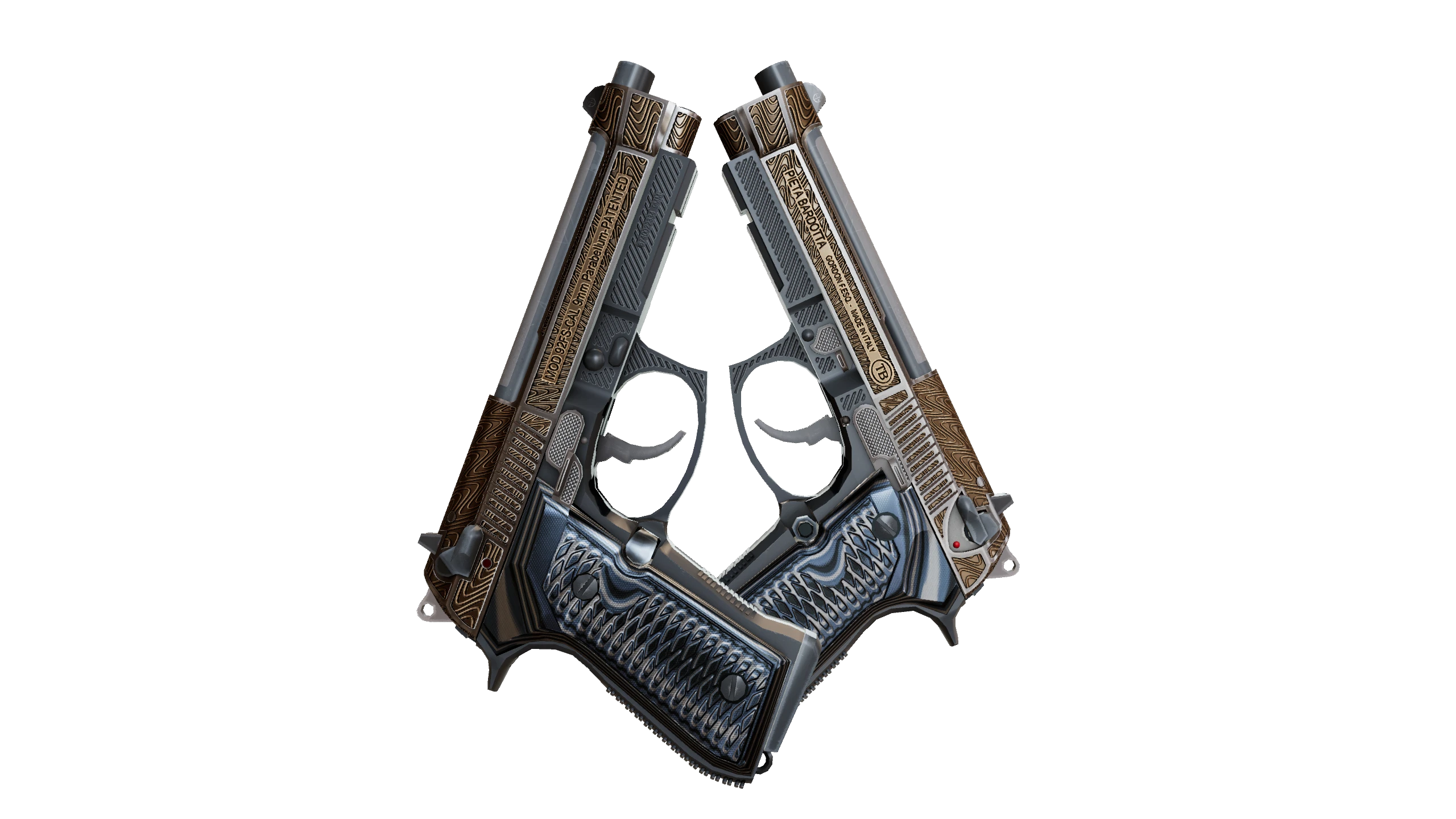 Dual Berettas | Tread Factory New front screenshot