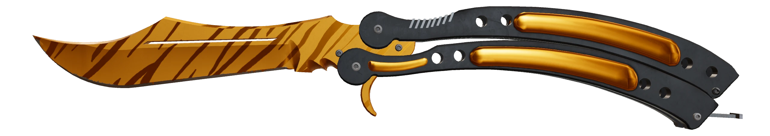 Butterfly Knife | Tiger Tooth Factory New front screenshot