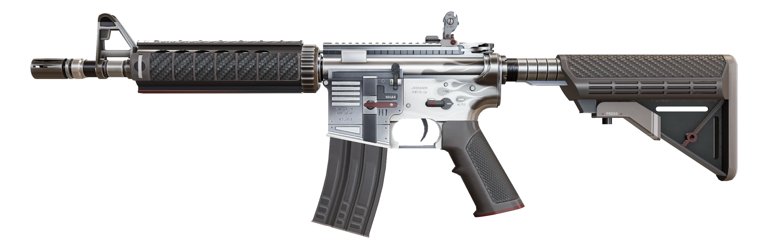 M4A4 | Magnesium Factory New front screenshot
